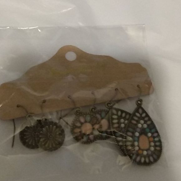 Pebble earrings set of 3 - Picture 2 of 4